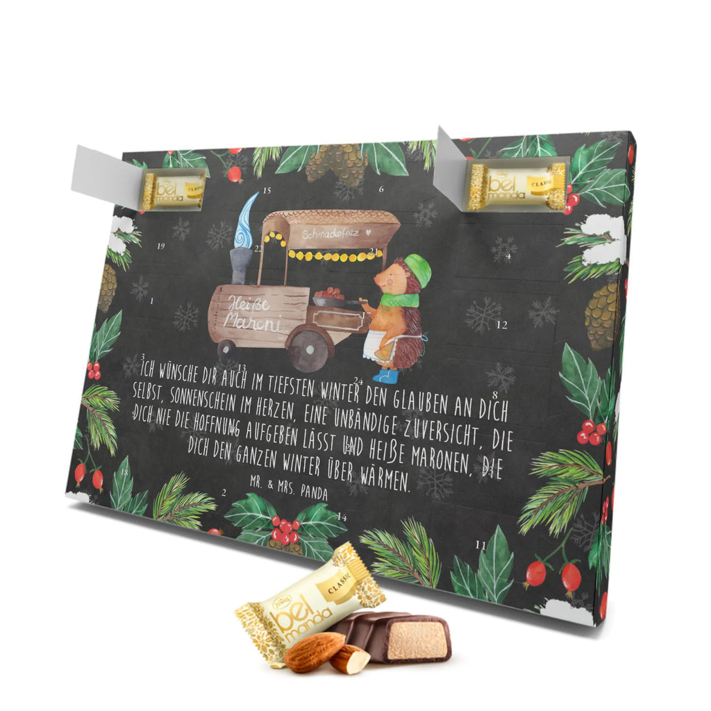 Marzipan Adventskalender Igel Maronen Marzipan Adventskalender, Winter, Weihnachten, Weihnachtsdeko, Nikolaus, Advent, Heiligabend, Wintermotiv, Kastanien, Duft, Maronen, Weihnachtsmarkt