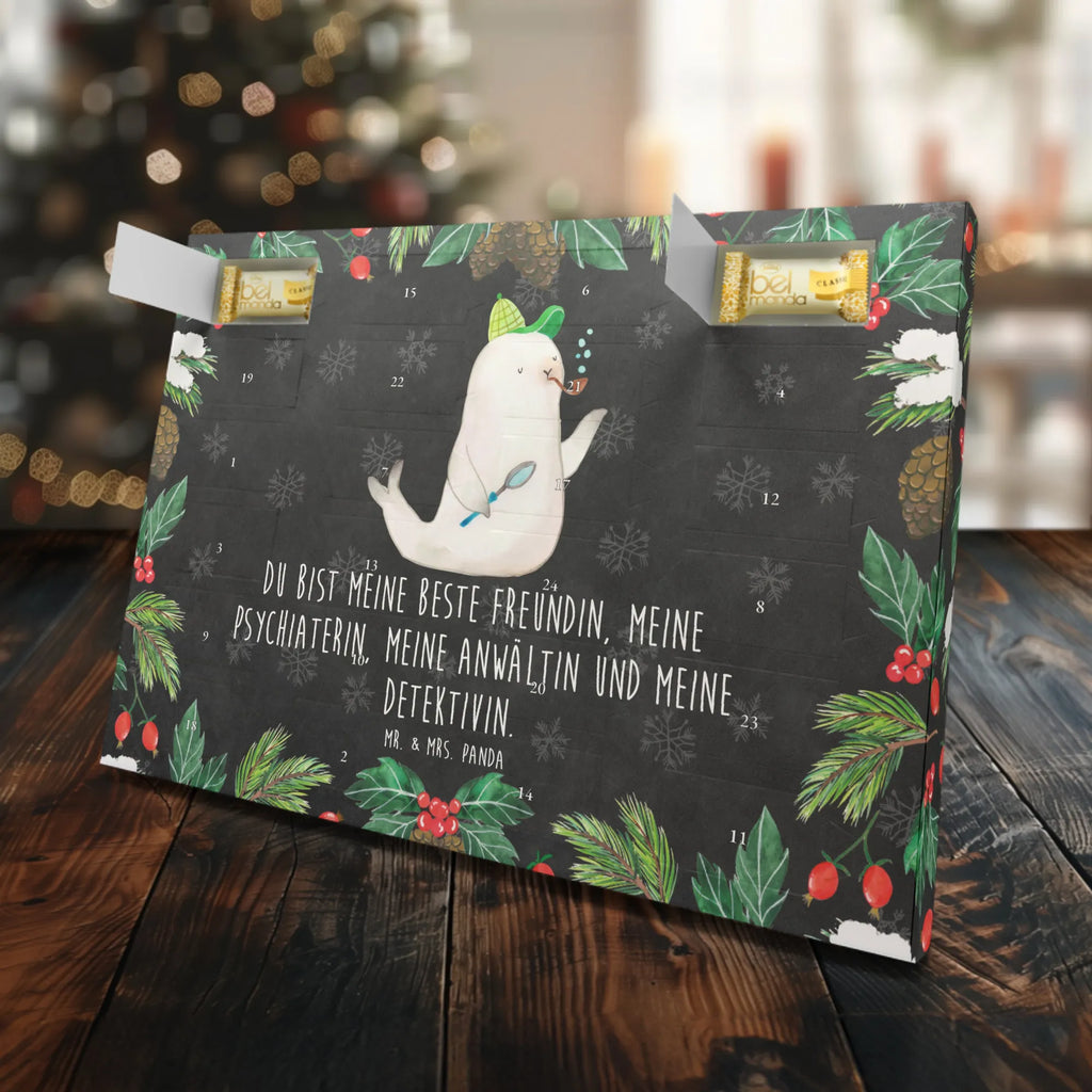 Marzipan Adventskalender Robbe Sherlock Marzipan Adventskalender, Tiermotive, Gute Laune, lustige Sprüche, Tiere