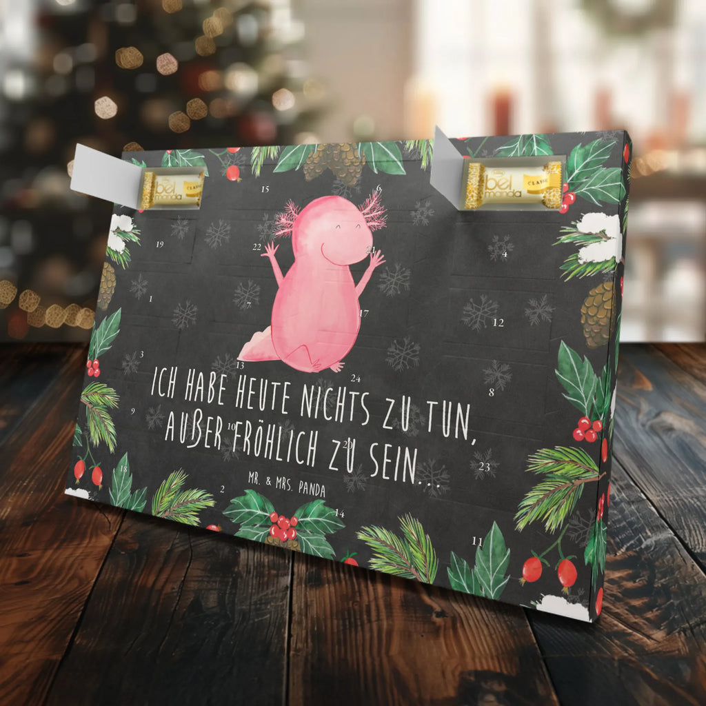 Marzipan Adventskalender Axolotl Hurra Marzipan Adventskalender, Axolotl, Molch, Schwanzlurch, Lurch, Lurche, Axolot, fröhlich, Spaß, Motivation, Freude, Zufriedenheit