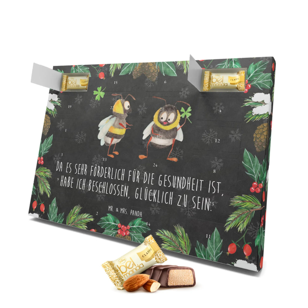 Marzipan Adventskalender Hummeln Kleeblatt Marzipan Adventskalender, Tiermotive, Gute Laune, lustige Sprüche, Tiere, Hummel, Spruch schön, Spruch fröhlich, glücklich werden, Biene Deko, Biene, Spruch positiv, glücklich sein