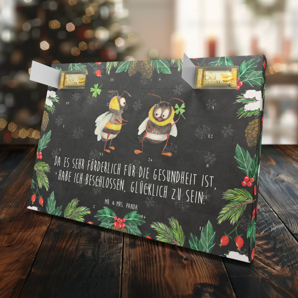 Marzipan Adventskalender Hummeln Kleeblatt Marzipan Adventskalender, Tiermotive, Gute Laune, lustige Sprüche, Tiere, Hummel, Spruch schön, Spruch fröhlich, glücklich werden, Biene Deko, Biene, Spruch positiv, glücklich sein