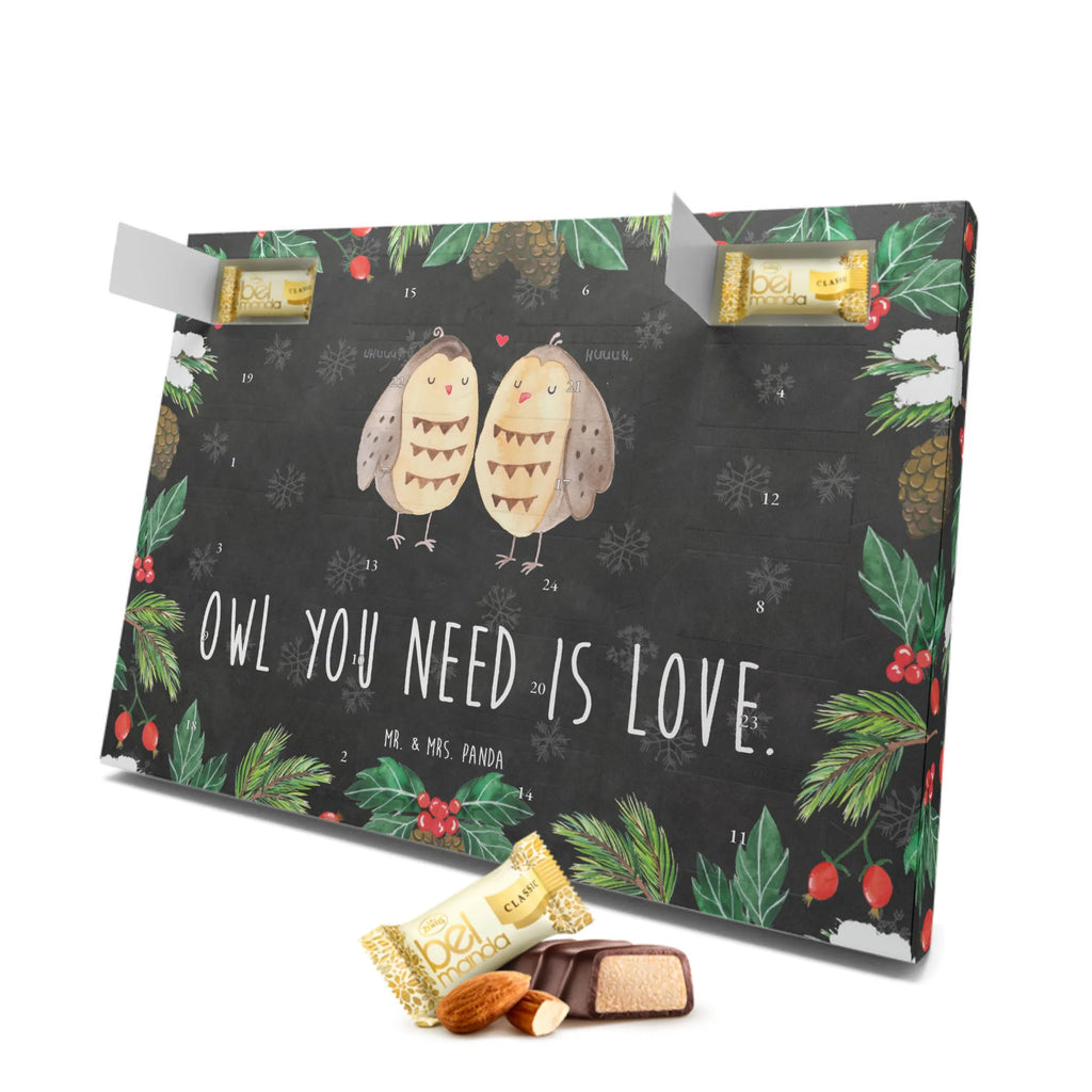 Marzipan Adventskalender Eulen Liebe Marzipan Adventskalender, Eule, Liebe, Wortspiel lustig, Hochzeit Spruch, Owl, All you need is love, Eule Deko, Freundin Geschenk, Liebe Spruch, Freund