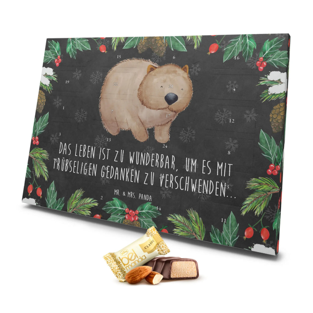 Marzipan Adventskalender Wombat Marzipan Adventskalender, Tiermotive, Gute Laune, lustige Sprüche, Tiere, Australien, Spruch, Wombat, Motivation, Das Leben ist schön