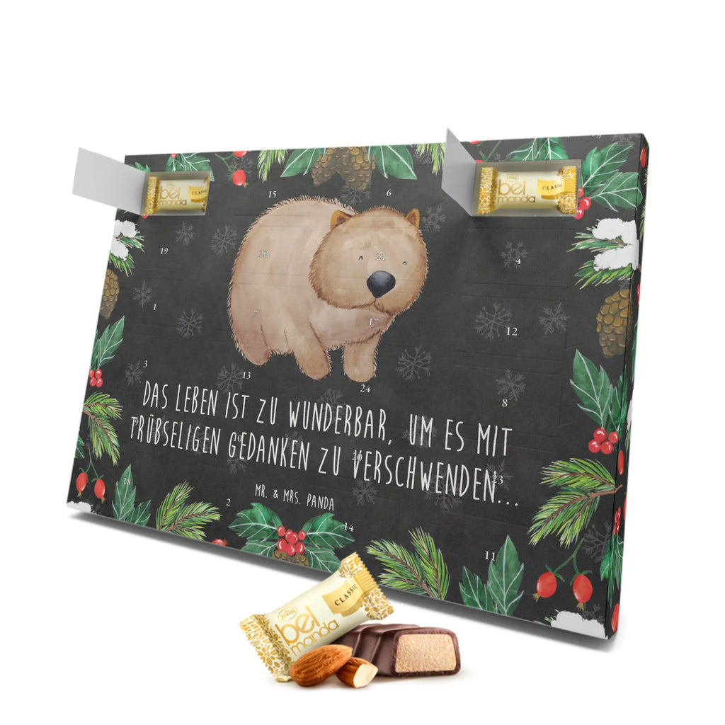 Marzipan Adventskalender Wombat Marzipan Adventskalender, Tiermotive, Gute Laune, lustige Sprüche, Tiere, Australien, Spruch, Wombat, Motivation, Das Leben ist schön