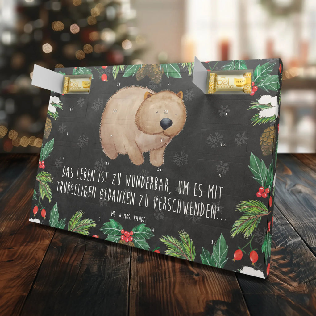 Marzipan Adventskalender Wombat Marzipan Adventskalender, Tiermotive, Gute Laune, lustige Sprüche, Tiere, Australien, Spruch, Wombat, Motivation, Das Leben ist schön