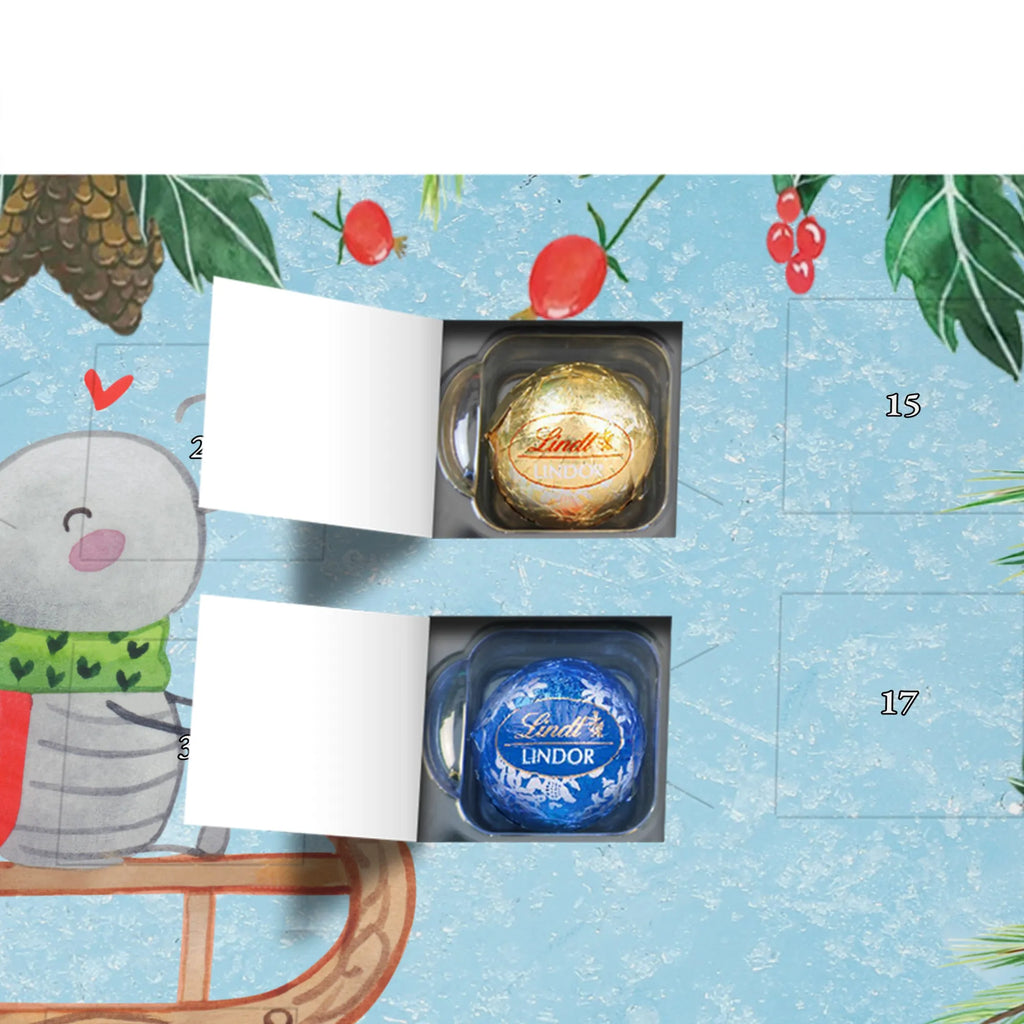 Chocolate advent calendar Smörle sledding snow, Christmas time