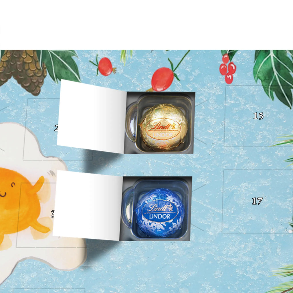 Chocolate advent calendar Fried egg egg gift ideas, gifts, small animals, good mood, cute, funny sayings, cute animal motives, hand drawn, special gifts, card, animal lover, nice, Egg, fried egg, day