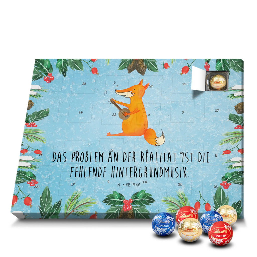 Chocolate advent calendar Fox guitar forest wildlife, clever as a fox, foxes, animal lover, music saying, singer, gift musician, guitar, musician
