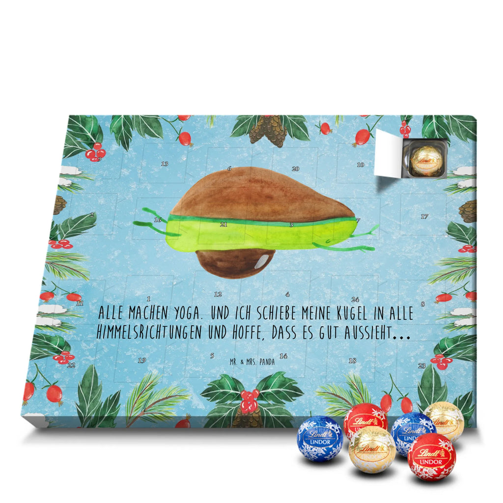 Chocolate advent calendar avocado yoga vegetables