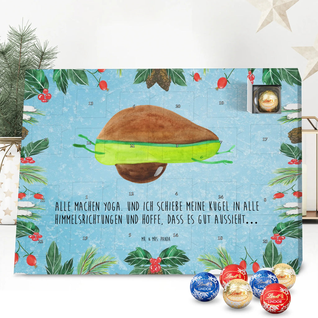 Chocolate advent calendar avocado yoga vegetables
