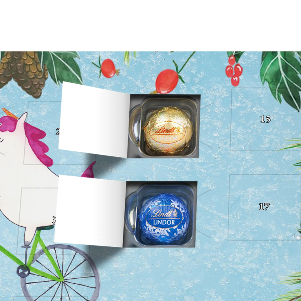 Chocolate advent calendar unicorn cyclist wheel, luxury problem, love affliction, confetti, fairy dust, cycling, cyclist gift, present, grief