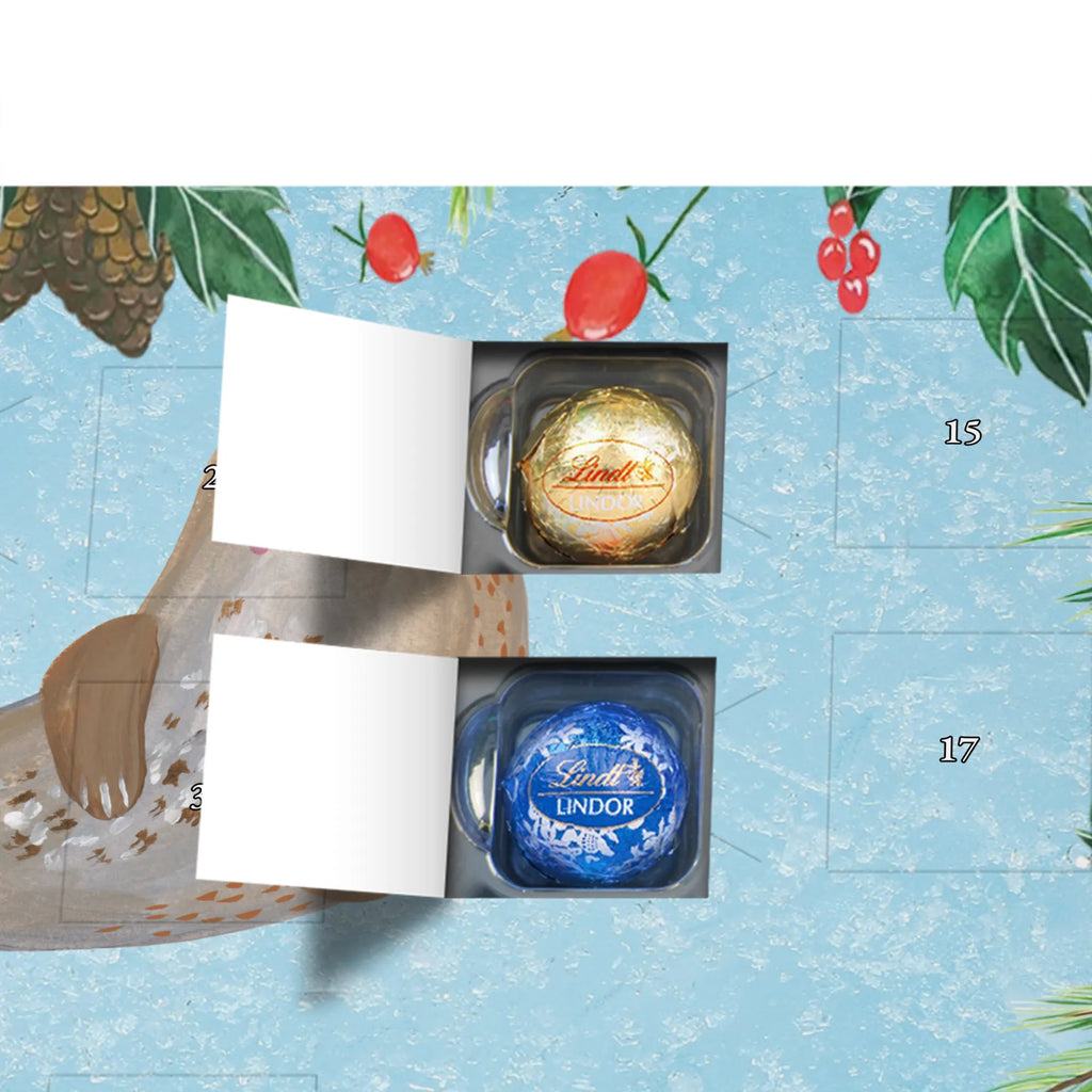 Chocolate advent calendar seal Laugh gift ideas, gifts, small animals, good mood, cute, funny sayings, cute animal motives, hand drawn, special gifts, card, animal lover, Seal, North Sea, Sea animal, Seals, Baltic Sea