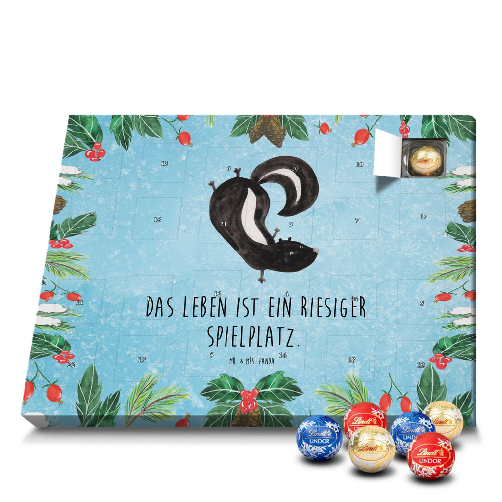 Chocolate advent calendar skunk handstand child, stink, playful, playground, wild animal, predator