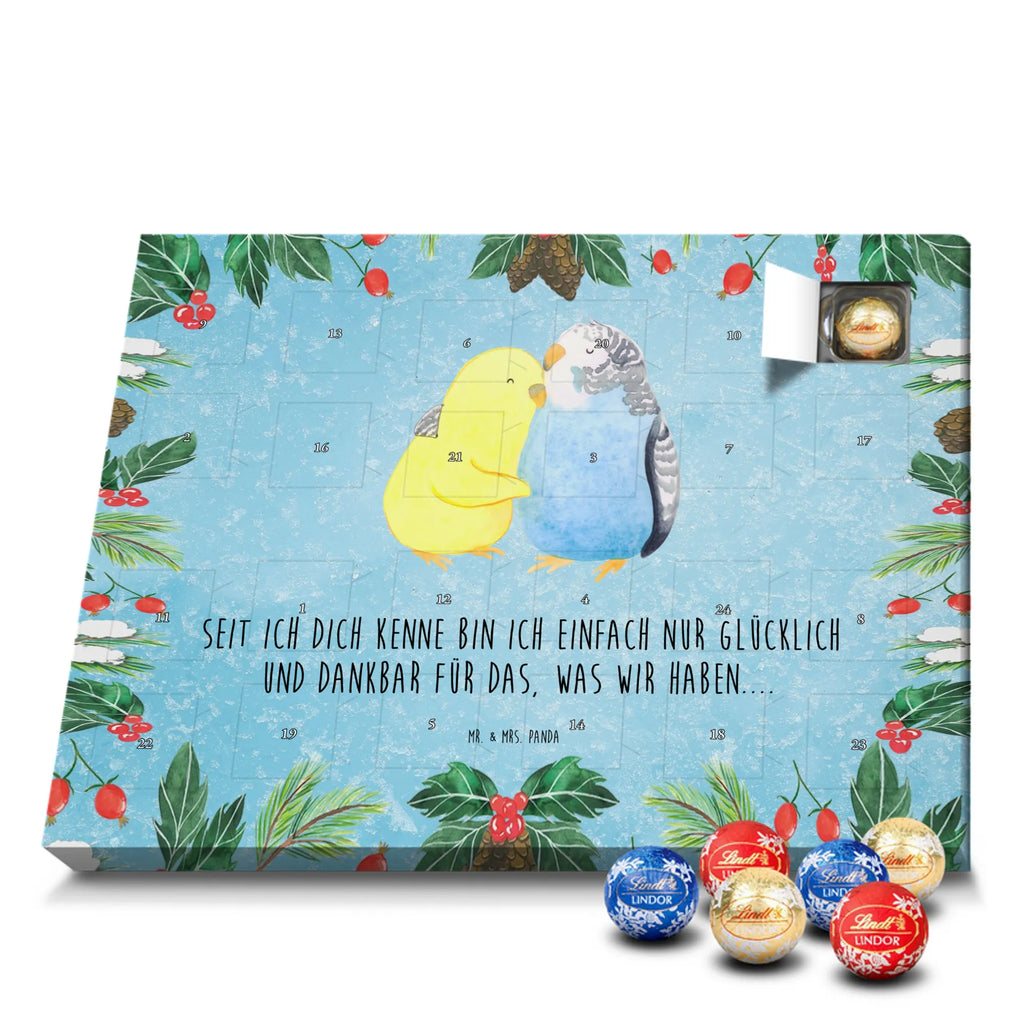 Chocolate advent calendar Parakeets in love Loving, Marriage, Proposal of marriage, anniversary gift, Together, Love gift, gift for her, gift for him, Two, trust, budgie, closeness, cuddling, birds