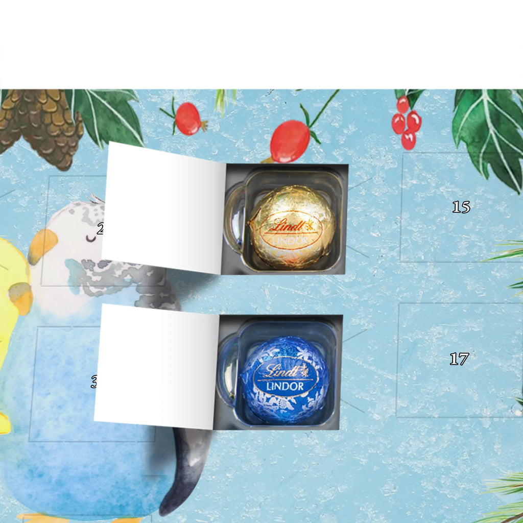 Chocolate advent calendar Parakeets in love Loving, Marriage, Proposal of marriage, anniversary gift, Together, Love gift, gift for her, gift for him, Two, trust, budgie, closeness, cuddling, birds