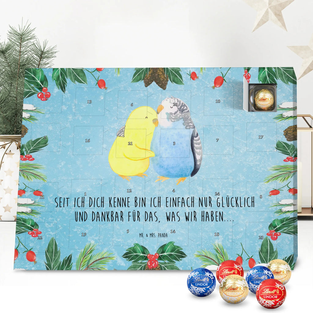 Chocolate advent calendar Parakeets in love Loving, Marriage, Proposal of marriage, anniversary gift, Together, Love gift, gift for her, gift for him, Two, trust, budgie, closeness, cuddling, birds
