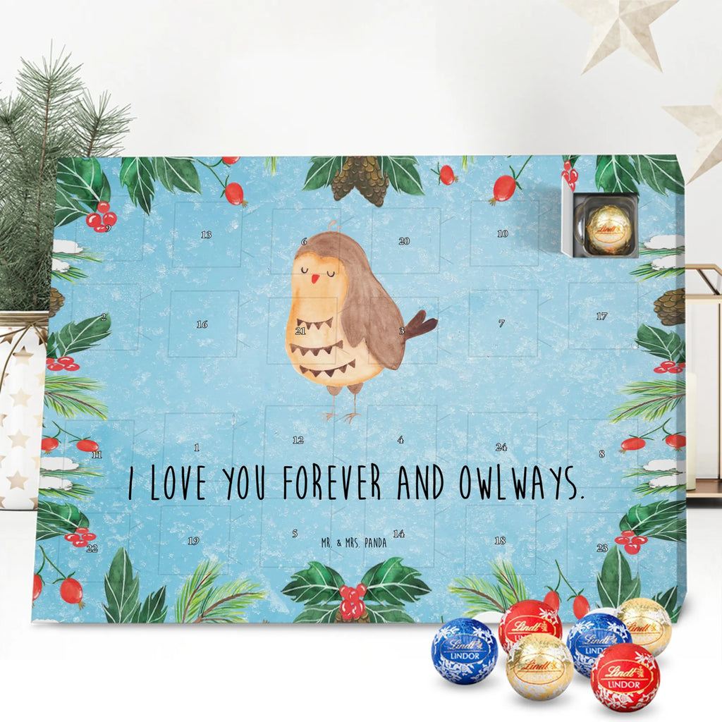 Chocolate advent calendar Owl Satisfied illustrated, nocturnal, romantic gift, gift ideas, birthday present, forest animal, bird, owl decor, Owl saying, Pun funny, Saying beautiful, Romantic, Owl deco, Wedding anniversary gift, Love saying