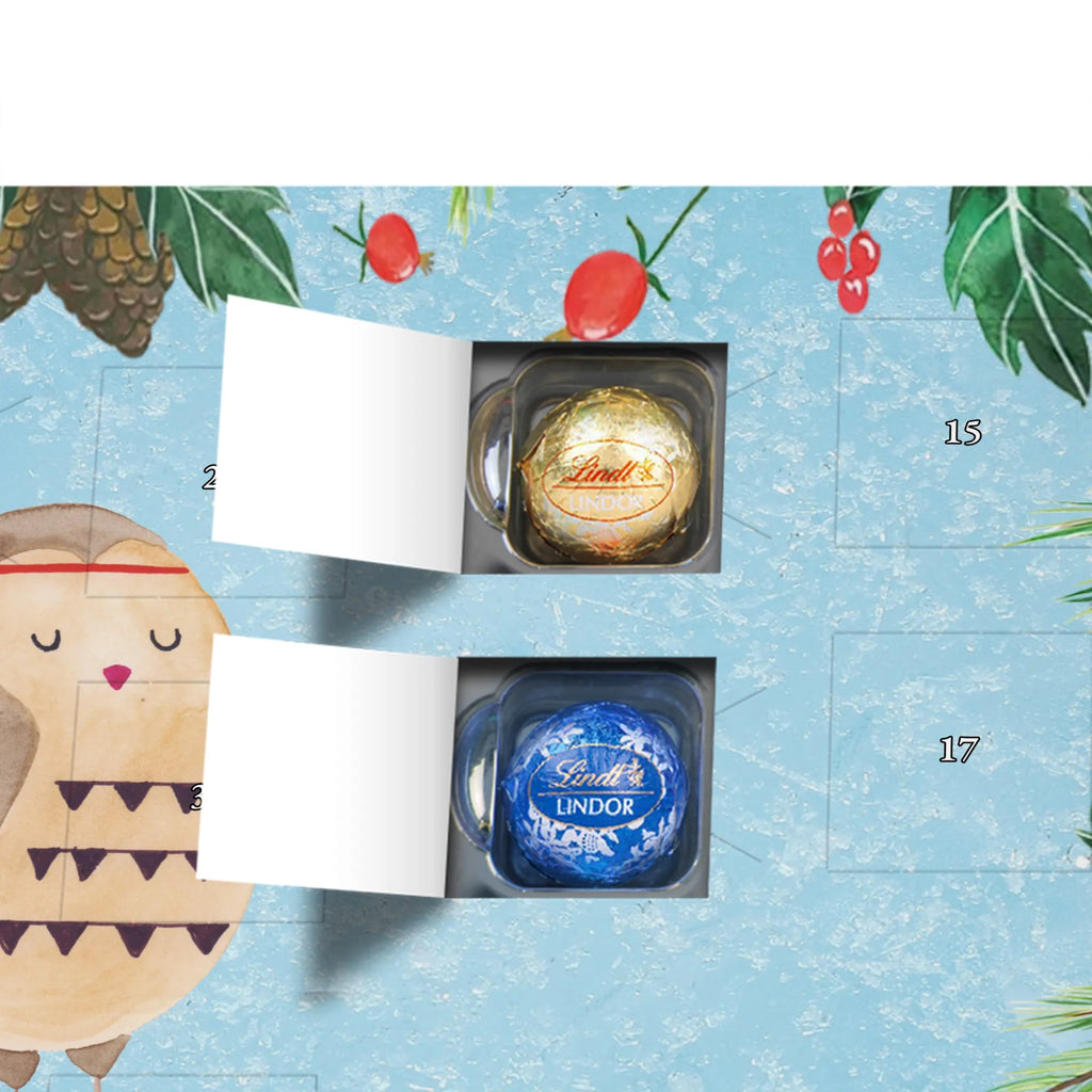 Chocolate advent calendar Owl feather headdress illustrated, nocturnal, romantic gift, gift ideas, birthday present, forest animal, bird, owl decor, Indian saying, Owl decoration, Life is an adventure, Feather decoration, Travel saying, Decoration, Beautiful saying