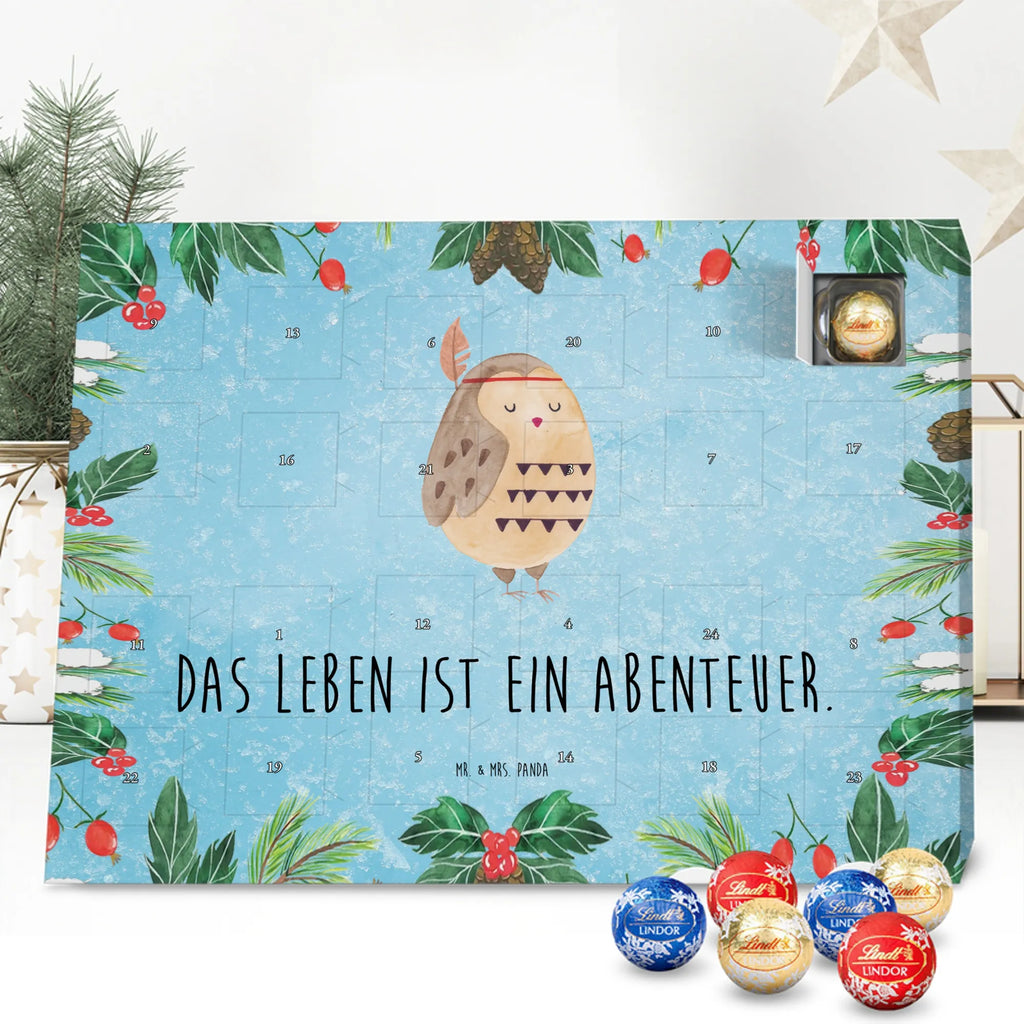 Chocolate advent calendar Owl feather headdress illustrated, nocturnal, romantic gift, gift ideas, birthday present, forest animal, bird, owl decor, Indian saying, Owl decoration, Life is an adventure, Feather decoration, Travel saying, Decoration, Beautiful saying