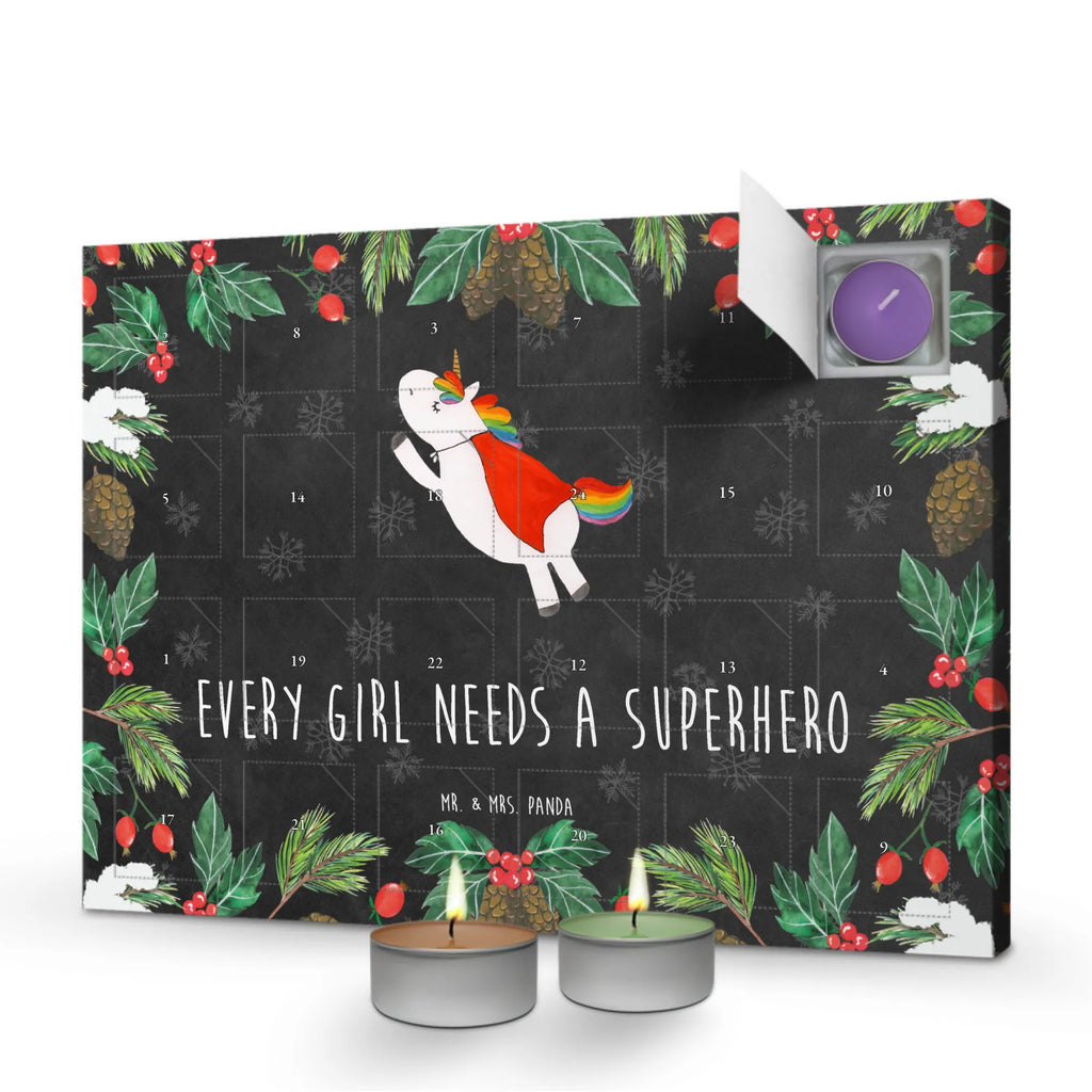 Scented candle advent calendar unicorn Excellent Girlfriend gift, Girlfriend present, Superhero