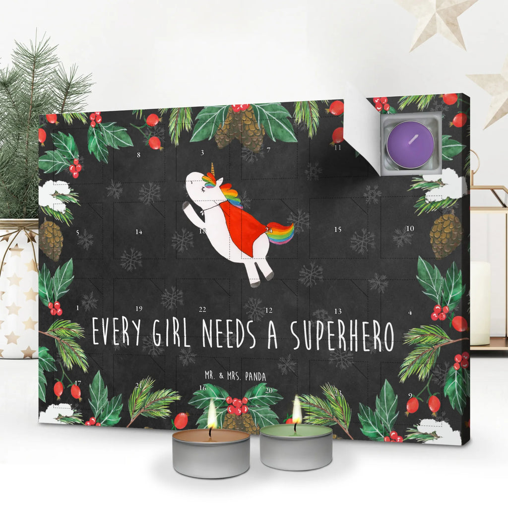Scented candle advent calendar unicorn Excellent Girlfriend gift, Girlfriend present, Superhero