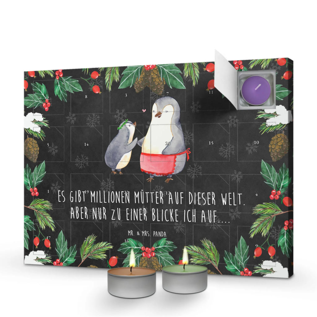 Scented candle advent calendar Penguin with child Father's Day, Mother's Day, Mummy, Birthday, Mother, Gift
