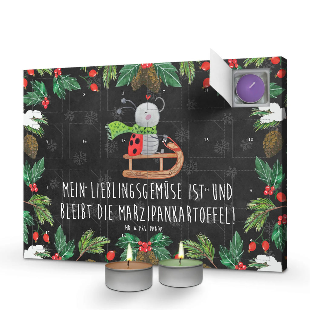 Scented candle advent calendar Smörle sledding snow, Christmas time