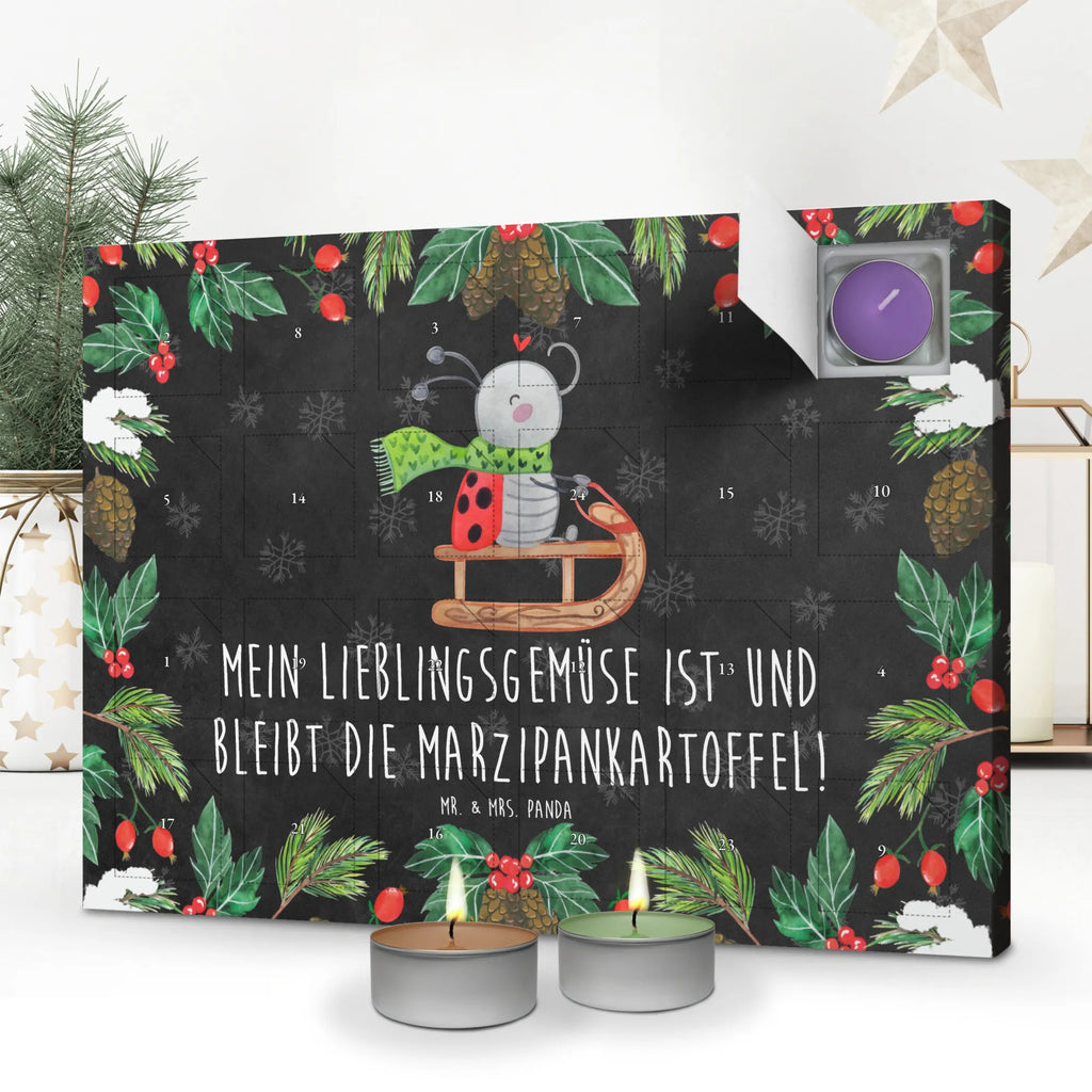 Scented candle advent calendar Smörle sledding snow, Christmas time