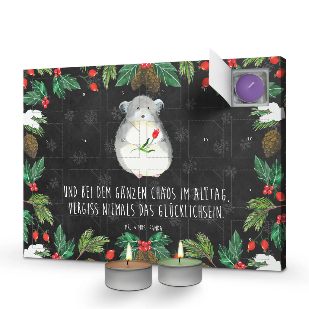 Scented candle advent calendar chinchilla flower card, gift ideas, gifts, animal lover, special gifts, cute animal motives, hand drawn, small animals, good mood, cute, funny sayings, being sad, heartache, grief, office life