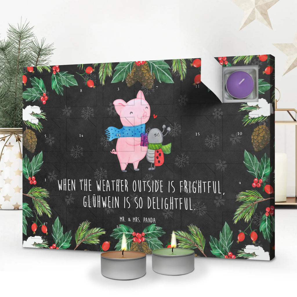 Scented candle advent calendar Glow Pig Snuggle snow, Christmas time