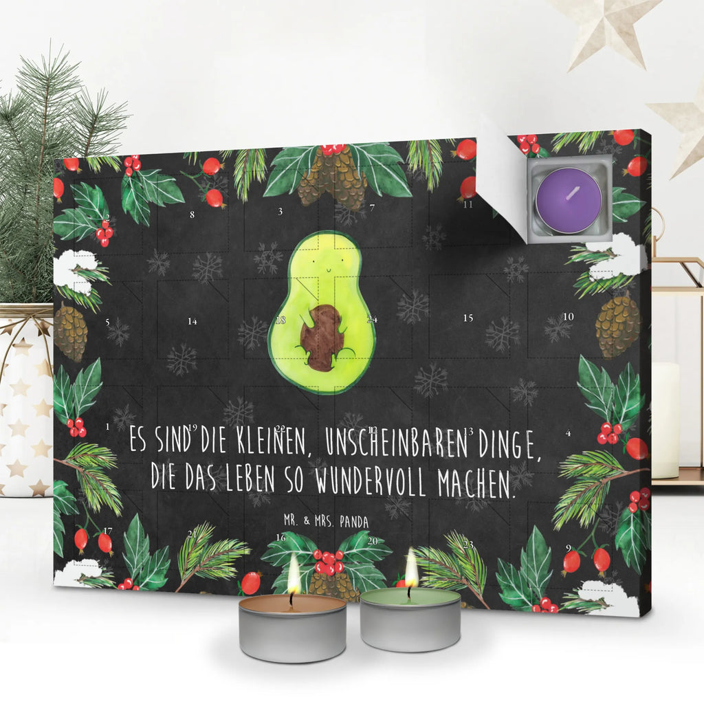 Scented candle advent calendar avocado core vegetables, seed, plant, saying life, avocado seed
