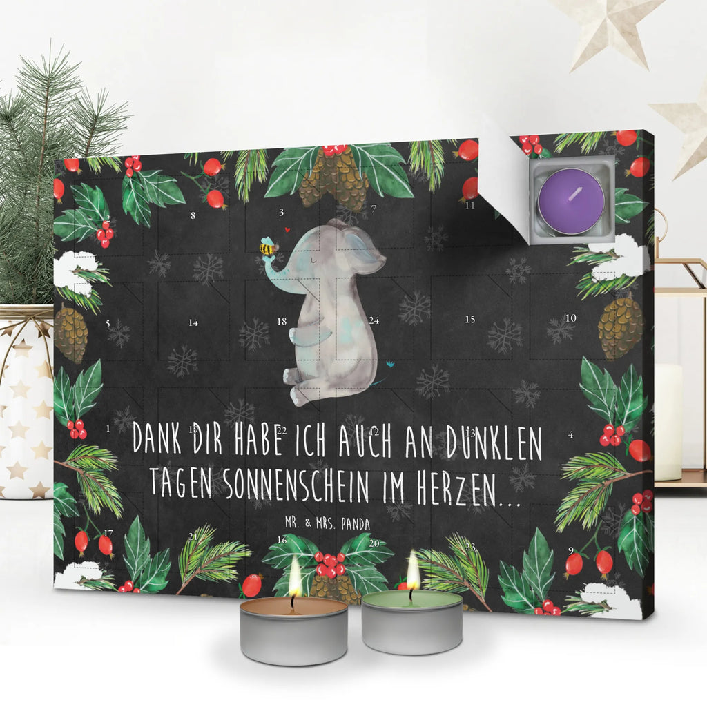Scented candle advent calendar elephant bee card, gift ideas, gifts, animal lover, special gifts, cute animal motives, hand drawn, small animals, good mood, cute, funny sayings, anniversary, marriage proposal, love saying, love gift, elephant, proof of love, wedding gift