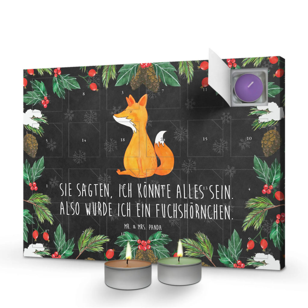 Scented candle advent calendar unicorn Wish fox horns, foxes