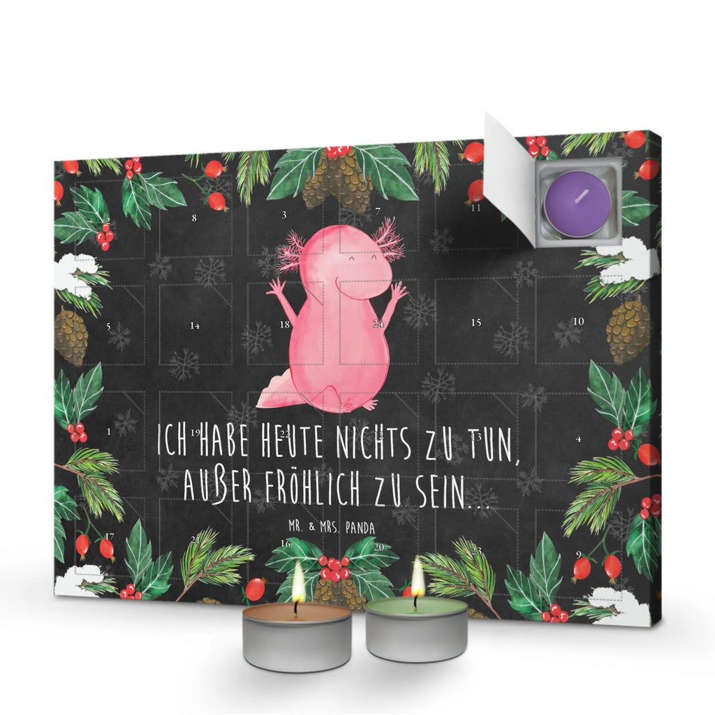 Scented candle advent calendar axolotl Hooray salamander, Axelotl, marine animals, Mexican walking fish, tail, amphibian, cheerful, satisfaction, joy, fun