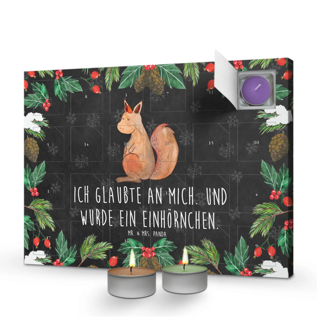 Scented candle advent calendar unicorn Believe squirrel