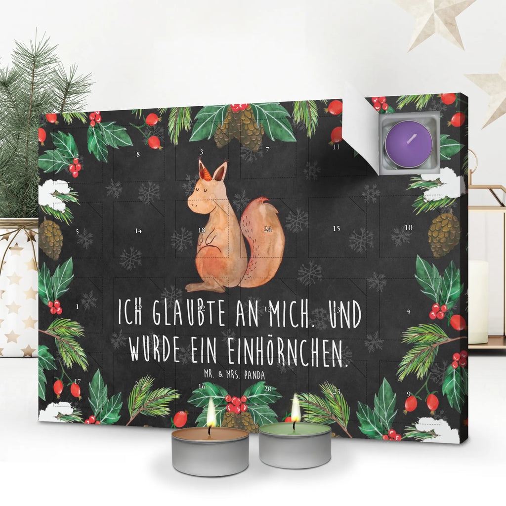 Scented candle advent calendar unicorn Believe squirrel