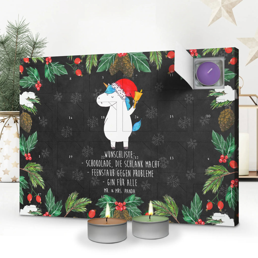 Scented candle advent calendar unicorn Santa Claus wish list, santa, fairy dust, chocolate, gift, santa claus, christmas present