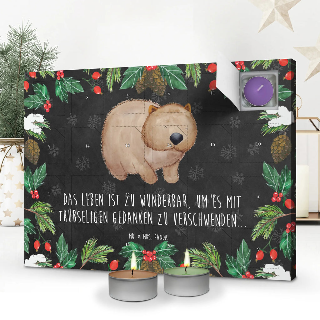 Scented candle advent calendar Wombat card, gift ideas, gifts, small animals, cute, cute animal motives, hand drawn, funny sayings, good mood, special gifts, animal lover, life is beautiful, Australia, saying