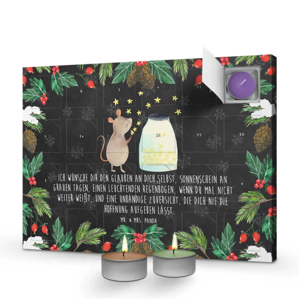 Scented candle advent calendar Mouse Stars card, gift ideas, gifts, small animals, cute, cute animal motives, hand drawn, funny sayings, good mood, special gifts, animal lover, birthday, stars, baptism, wish, hope, Mouse, first child, child, birth, baptism gift, child birthday, pregnancy