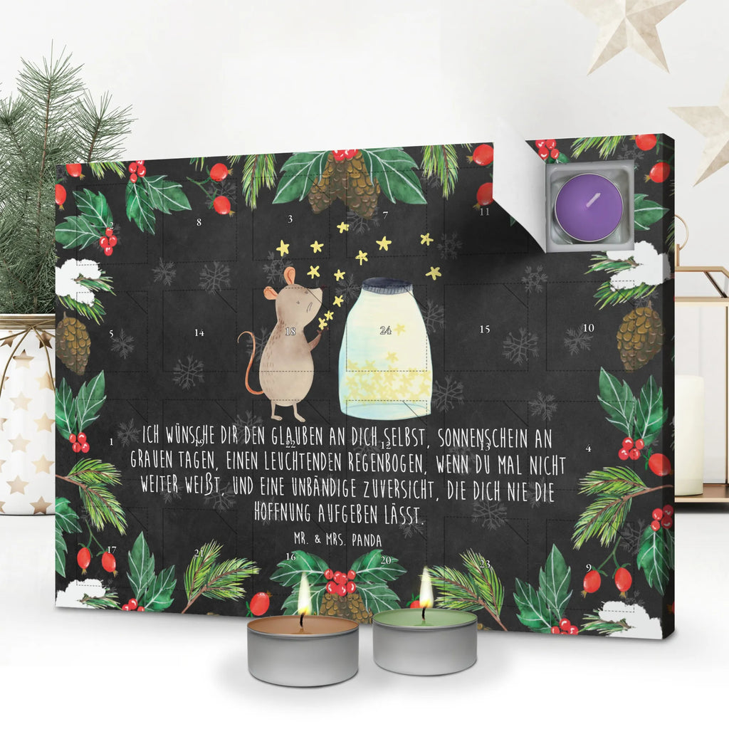 Scented candle advent calendar Mouse Stars card, gift ideas, gifts, small animals, cute, cute animal motives, hand drawn, funny sayings, good mood, special gifts, animal lover, birthday, stars, baptism, wish, hope, Mouse, first child, child, birth, baptism gift, child birthday, pregnancy