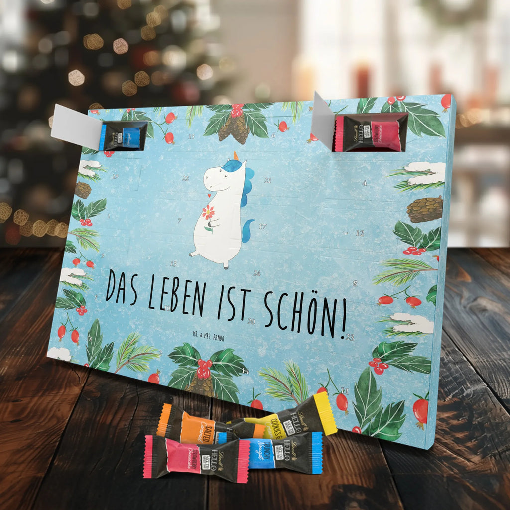 Chocolate advent calendar unicorn Stroll Flowers, Girlfriend present, bff gift, Walk, Mother, Joy, Good Luck