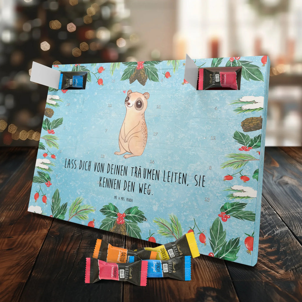 Chocolate advent calendar Slow loris Happy gift ideas, gifts, small animals, good mood, cute, funny sayings, cute animal motives, hand drawn, special gifts, card, animal lover