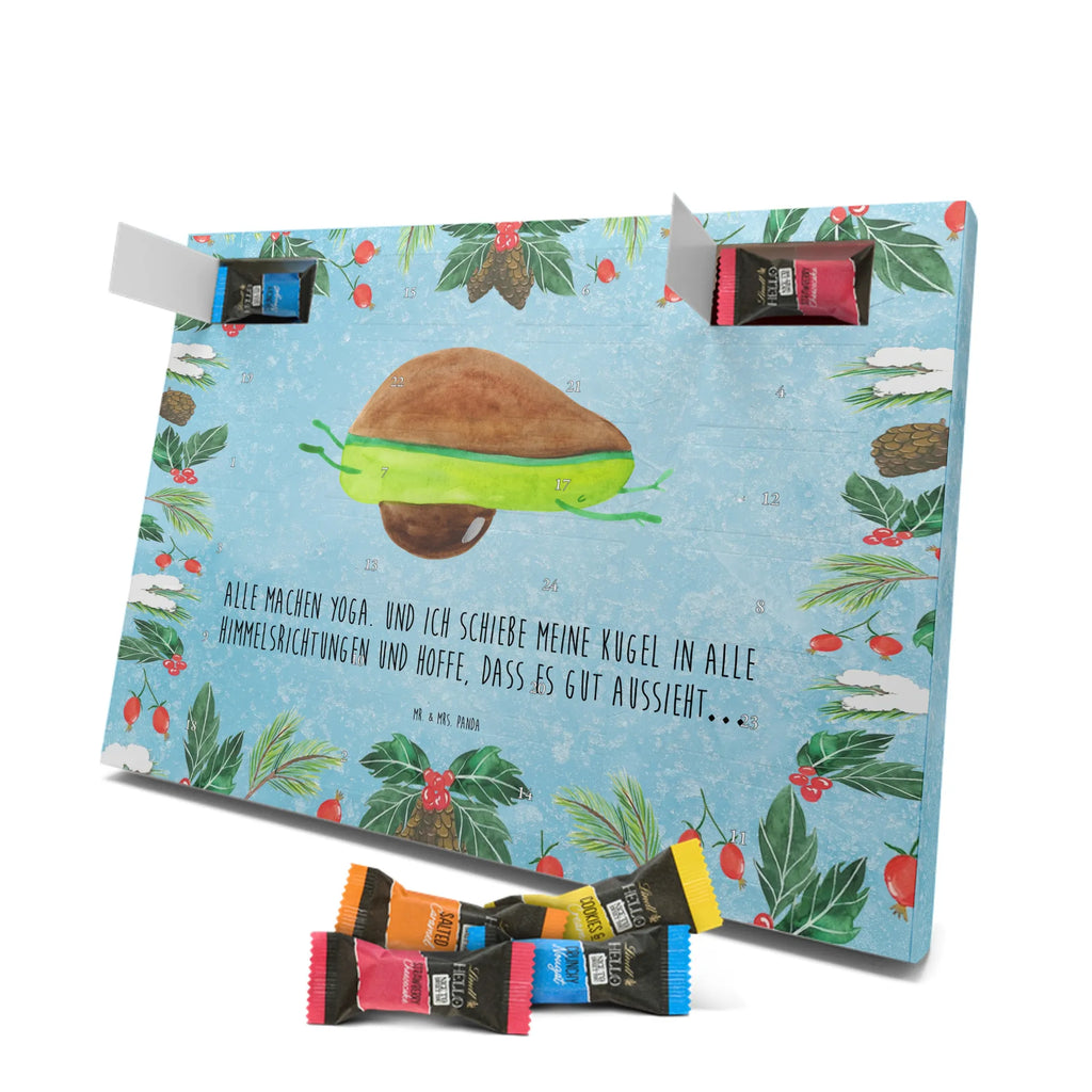 Chocolate advent calendar avocado yoga vegetables