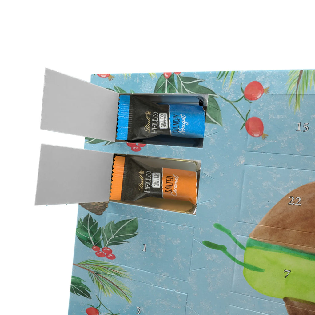 Chocolate advent calendar avocado yoga vegetables