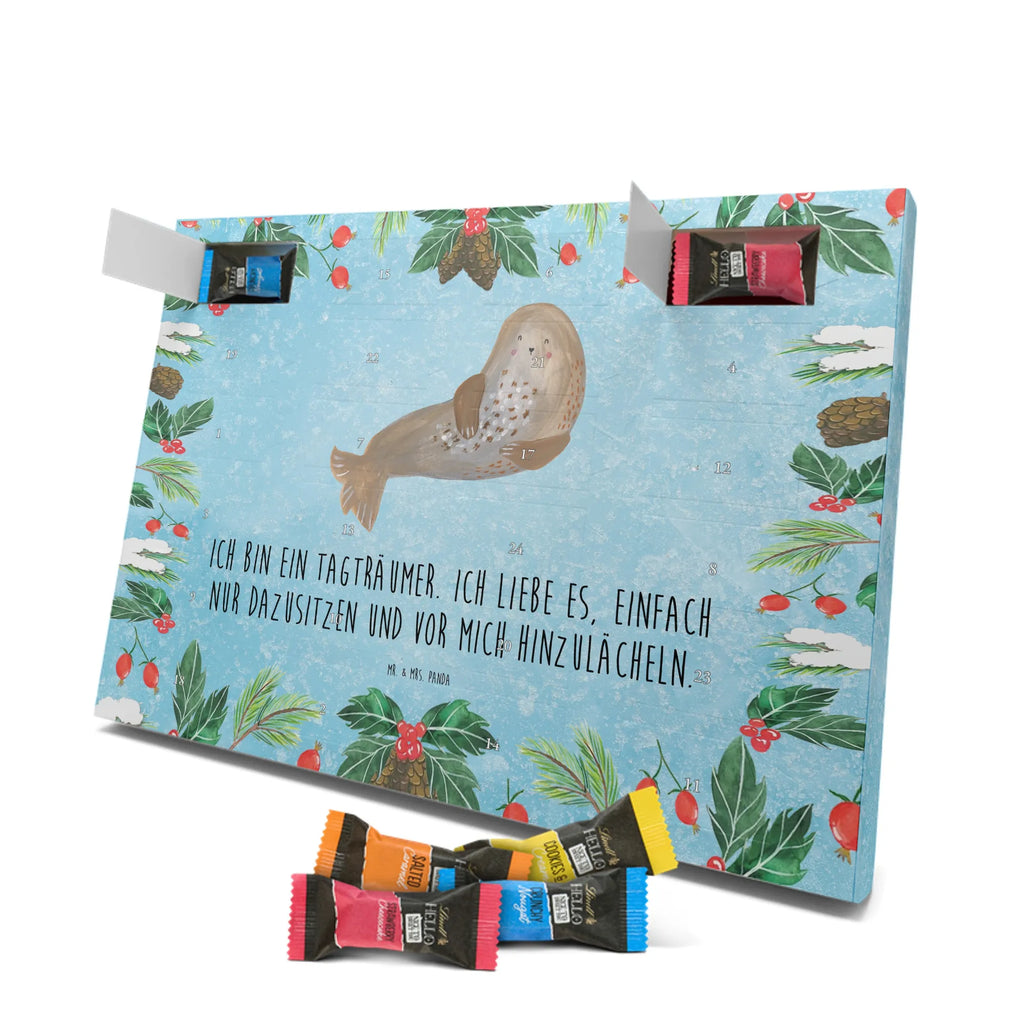 Chocolate advent calendar seal Laugh gift ideas, gifts, small animals, good mood, cute, funny sayings, cute animal motives, hand drawn, special gifts, card, animal lover, Seal, North Sea, Sea animal, Seals, Baltic Sea