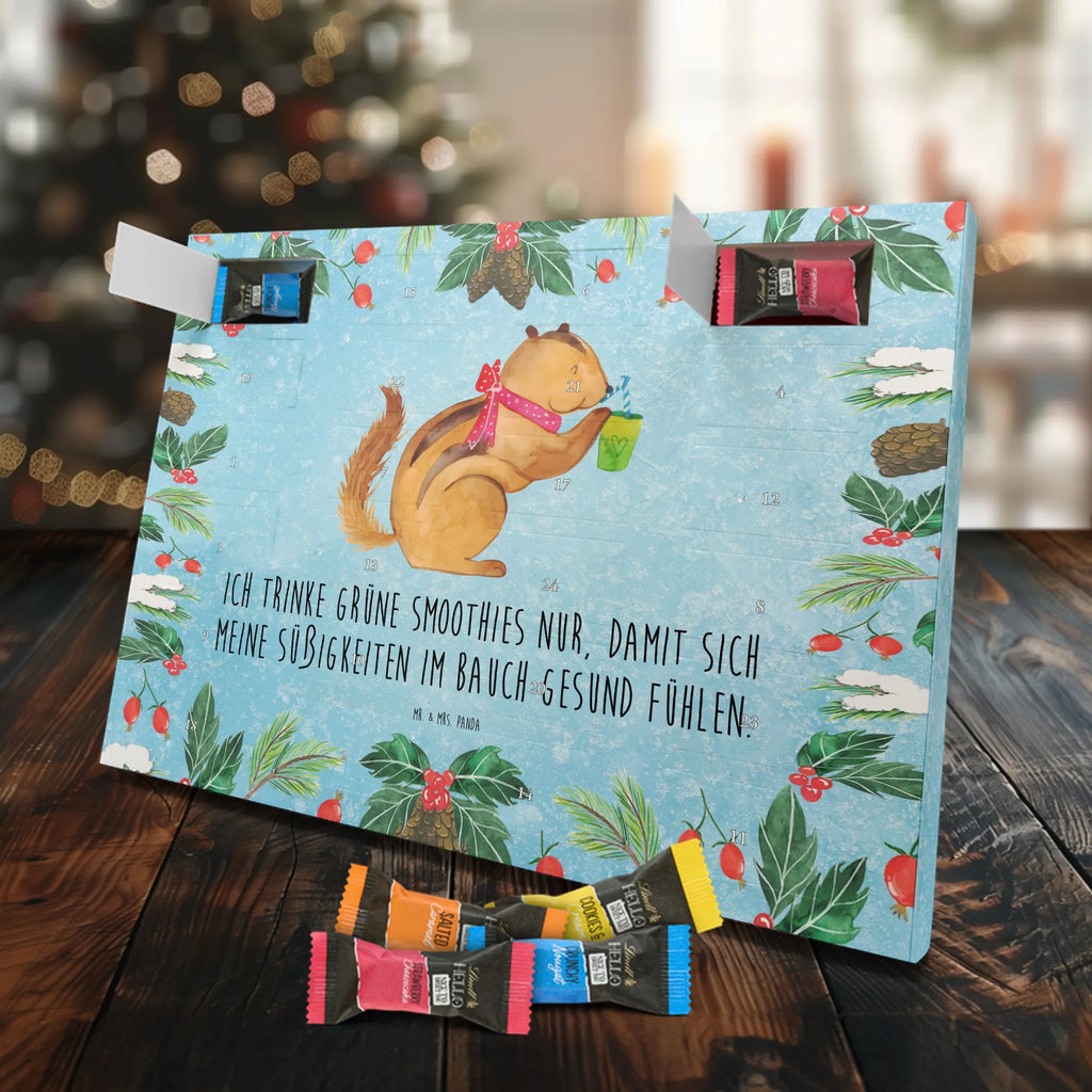 Chocolate advent calendar Squirrel smoothies gift ideas, gifts, small animals, good mood, cute, funny sayings, cute animal motives, hand drawn, special gifts, card, animal lover, chipmunks, squirrels, diet, weight loss