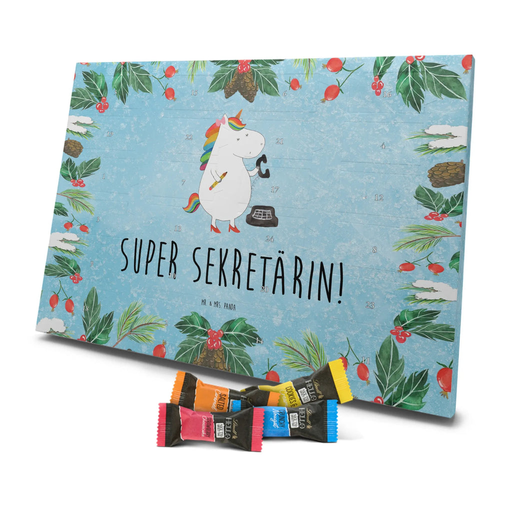 Chocolate advent calendar unicorn secretary gift colleg, office help, secretary present, office worker, tax office, Secretary, attorney