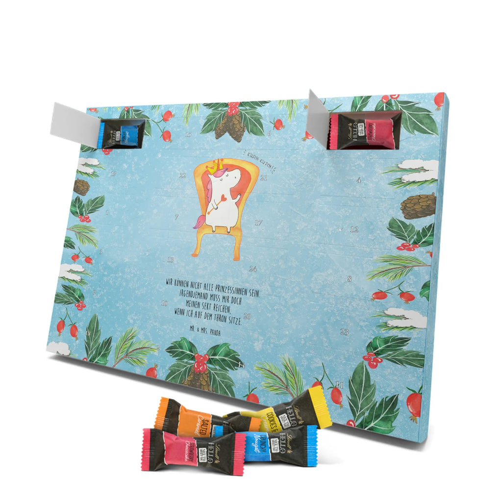 Chocolate advent calendar unicorn king Crown, friend gift, Present friend, King, Prosecco, Chancellor, Princess, Emperor, Ruler, President