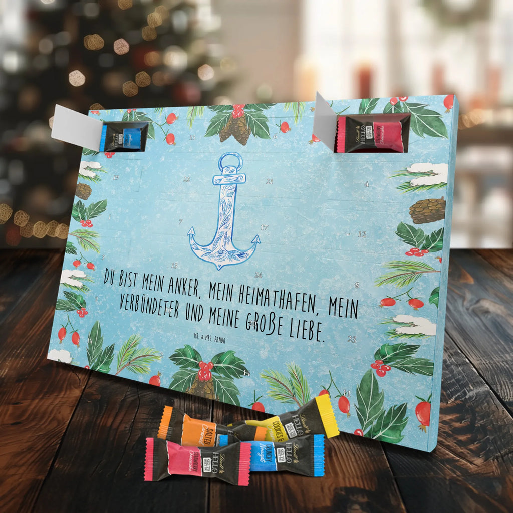 Chocolate advent calendar anchor Blue gift ideas, gifts, small animals, good mood, cute, funny sayings, cute animal motives, hand drawn, special gifts, card, animal lover
