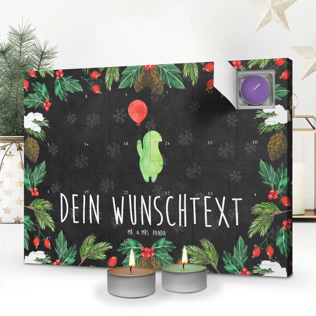 Personalisierter Duftkerzen Adventskalender Schildkröte Luftballon Personalisierter Duftkerzen Adventskalender, Schildkröte, Schildkröten, Motivationsspruch, Mutausbruch, Motivation